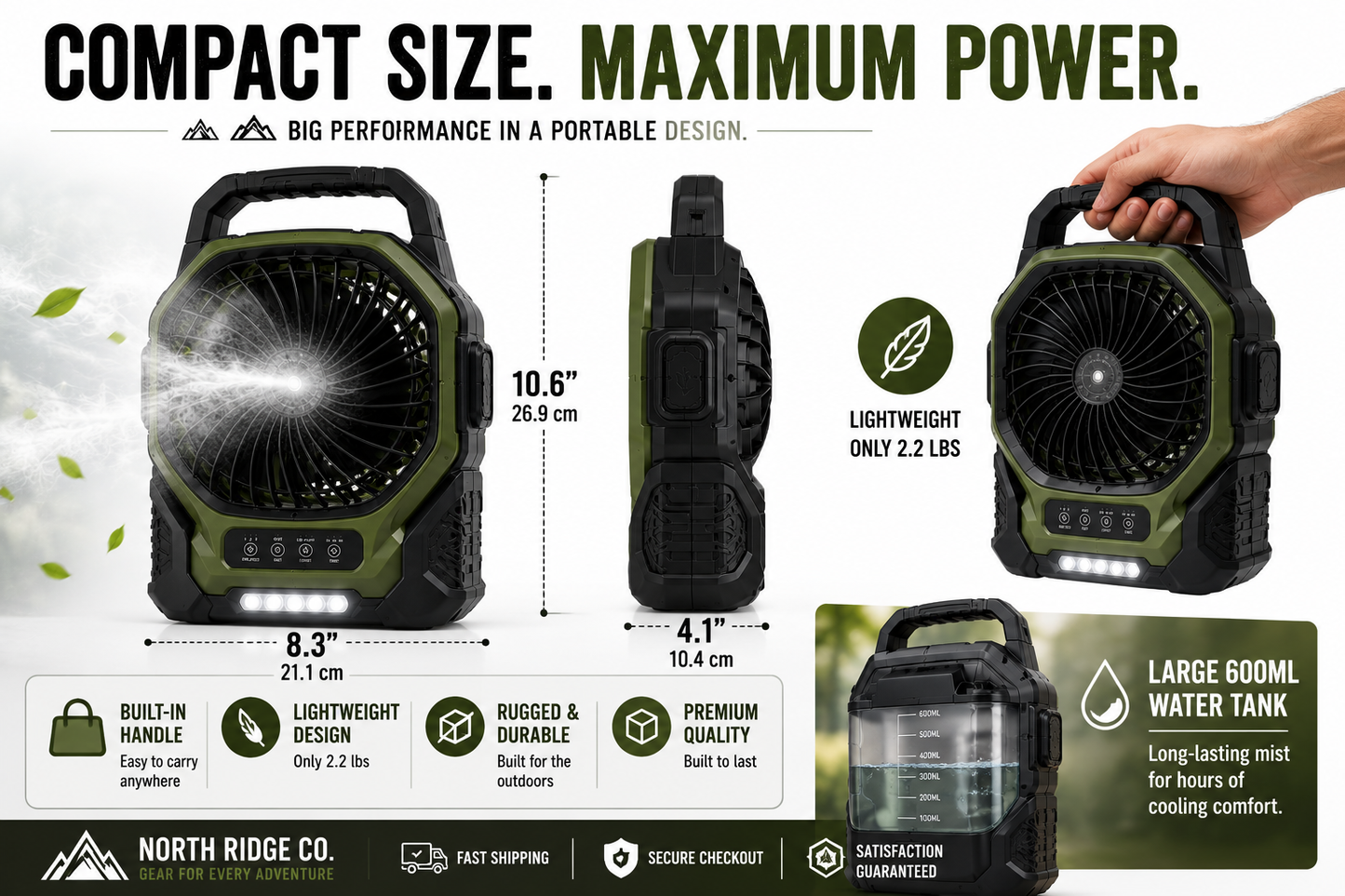 MistBreeze™ Portable Cooling Fan
