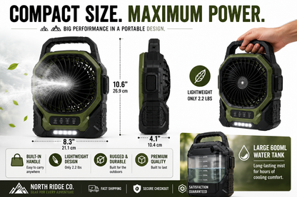MistBreeze™ Portable Cooling Fan