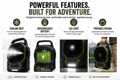 MistBreeze™ Portable Cooling Fan